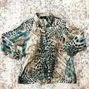 Vintage Italian Sandro Ferrone Button Up Blouse